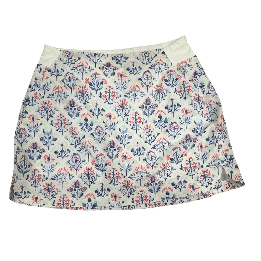 Walter Hagen Golf Skort Womens Sz M Floral Performance Activewear Skirt White